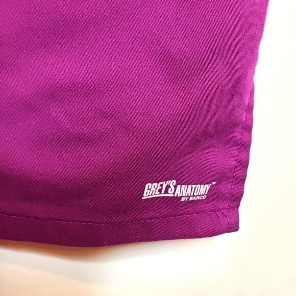 Grey's Anatomy Professional Wear Purple V Neck Active Scrub Top Small - Picture 7 of 9